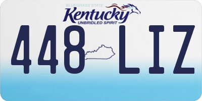 KY license plate 448LIZ