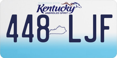 KY license plate 448LJF