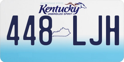 KY license plate 448LJH