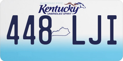KY license plate 448LJI