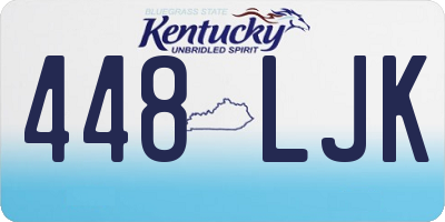 KY license plate 448LJK