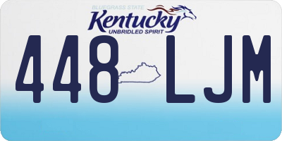 KY license plate 448LJM