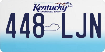 KY license plate 448LJN