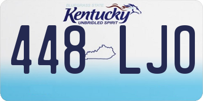 KY license plate 448LJO