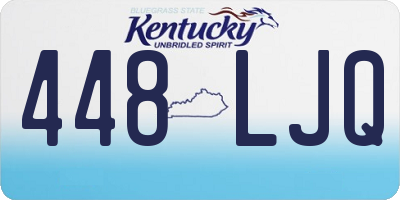 KY license plate 448LJQ