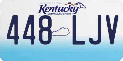 KY license plate 448LJV