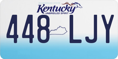 KY license plate 448LJY