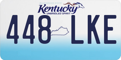 KY license plate 448LKE