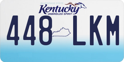 KY license plate 448LKM