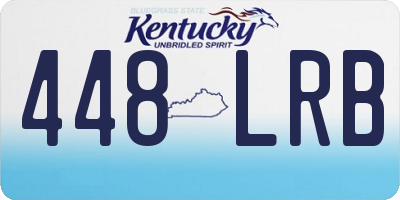 KY license plate 448LRB