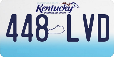 KY license plate 448LVD