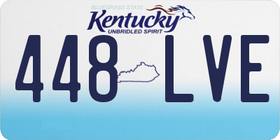 KY license plate 448LVE