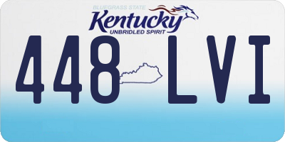 KY license plate 448LVI