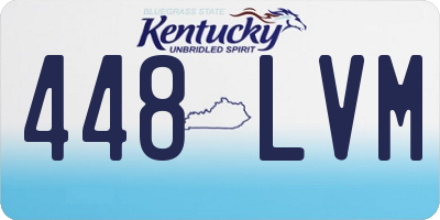 KY license plate 448LVM