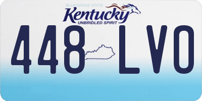 KY license plate 448LVO