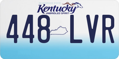 KY license plate 448LVR