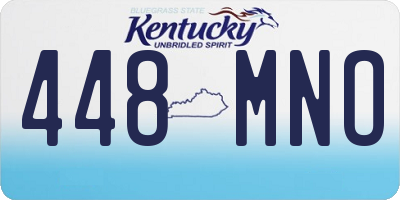 KY license plate 448MNO