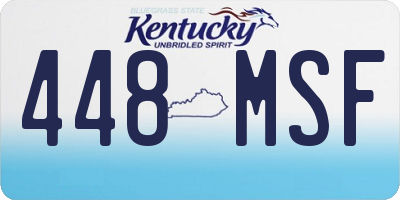 KY license plate 448MSF