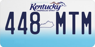 KY license plate 448MTM
