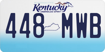 KY license plate 448MWB