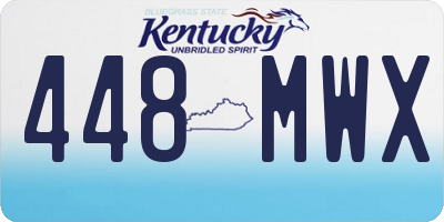 KY license plate 448MWX
