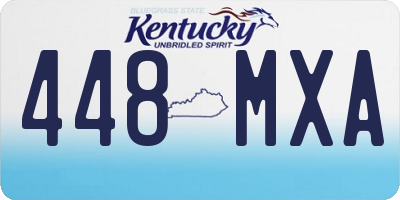 KY license plate 448MXA