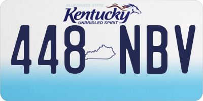KY license plate 448NBV