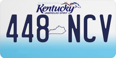 KY license plate 448NCV