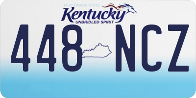 KY license plate 448NCZ