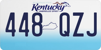 KY license plate 448QZJ