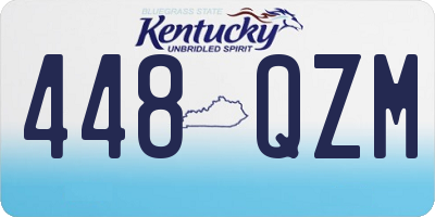 KY license plate 448QZM