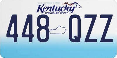 KY license plate 448QZZ