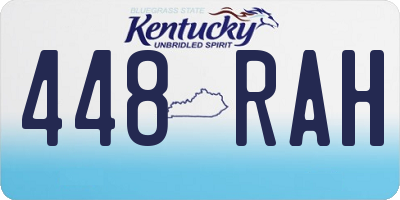 KY license plate 448RAH