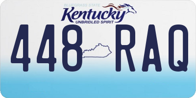 KY license plate 448RAQ