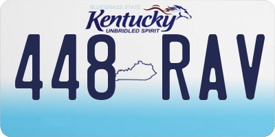 KY license plate 448RAV