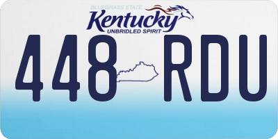 KY license plate 448RDU