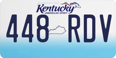 KY license plate 448RDV