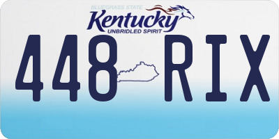 KY license plate 448RIX