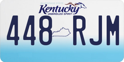 KY license plate 448RJM