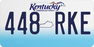 KY license plate 448RKE