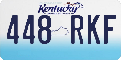 KY license plate 448RKF
