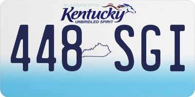 KY license plate 448SGI