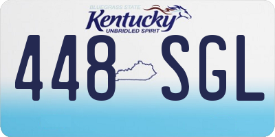 KY license plate 448SGL