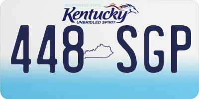 KY license plate 448SGP