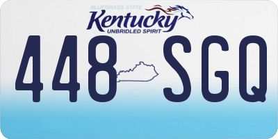 KY license plate 448SGQ