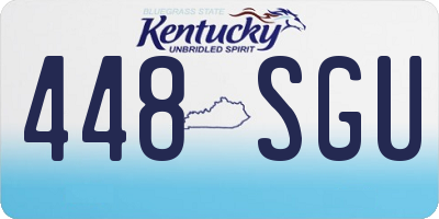 KY license plate 448SGU