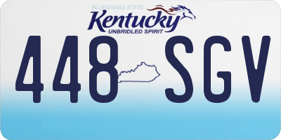 KY license plate 448SGV