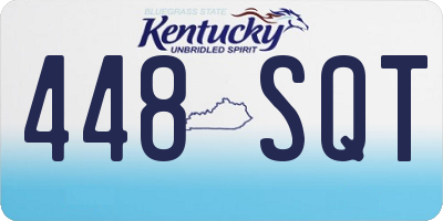KY license plate 448SQT