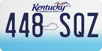 KY license plate 448SQZ