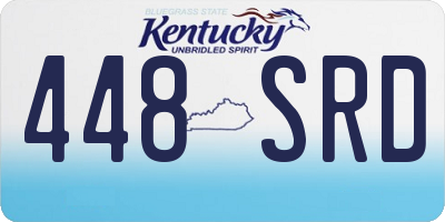 KY license plate 448SRD
